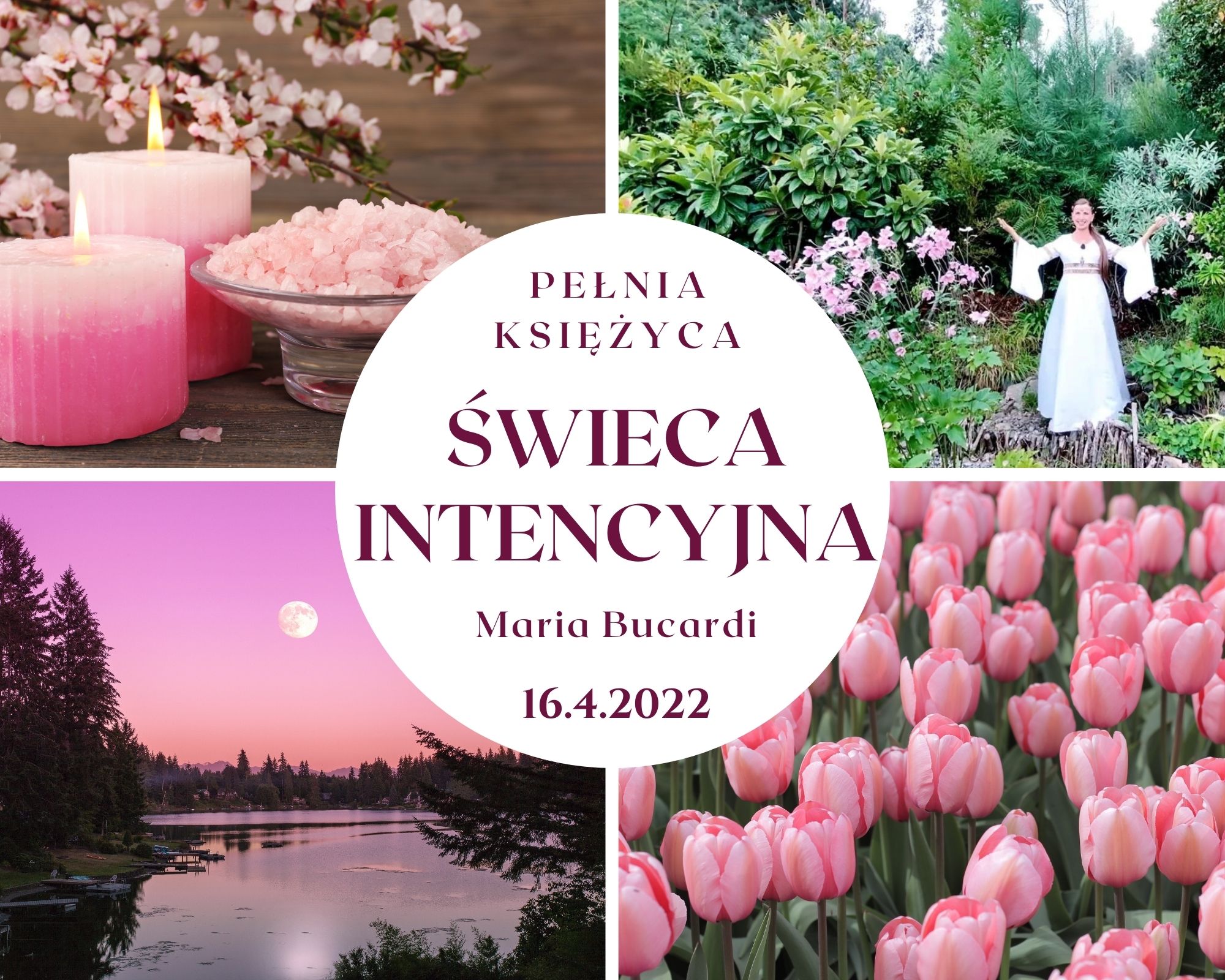 16.04.2022 Różowa Pełnia księżyca w Wadze - harmonia, sprawiedliwość, luksus. Rytuał świec intencyjnych z Marią Bucardi, by spełnić Twoje marzenia i usunąć problemy. 1 świeca = 1 intencja